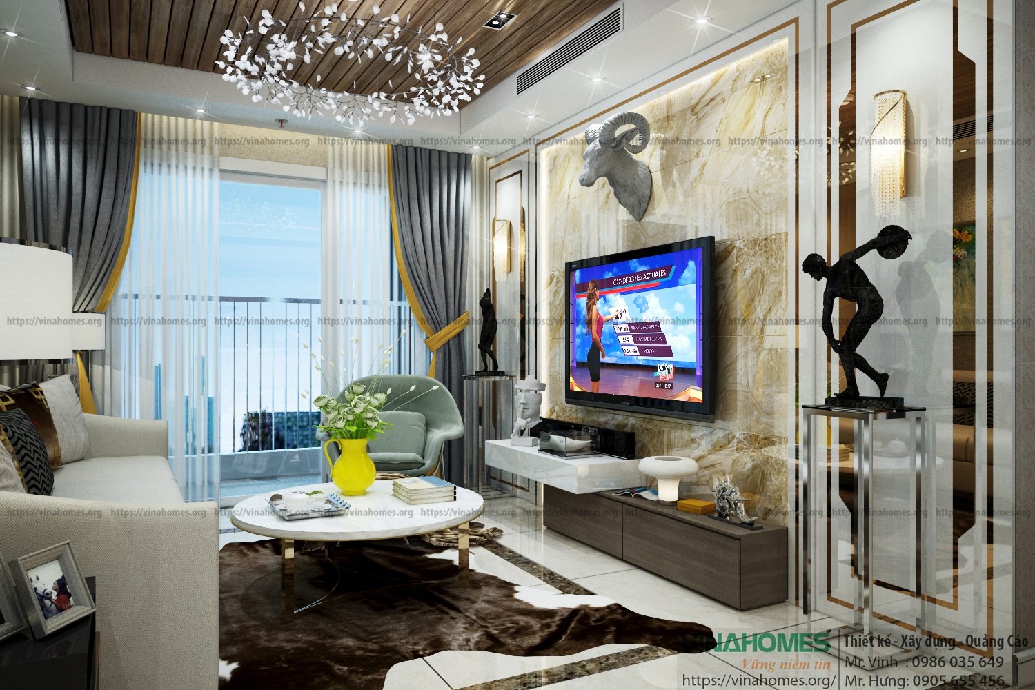 Thiết kế - thi công nội thất cho căn hộ chung cư Hà Đô Centrosa - Q.10 - TP. HCM