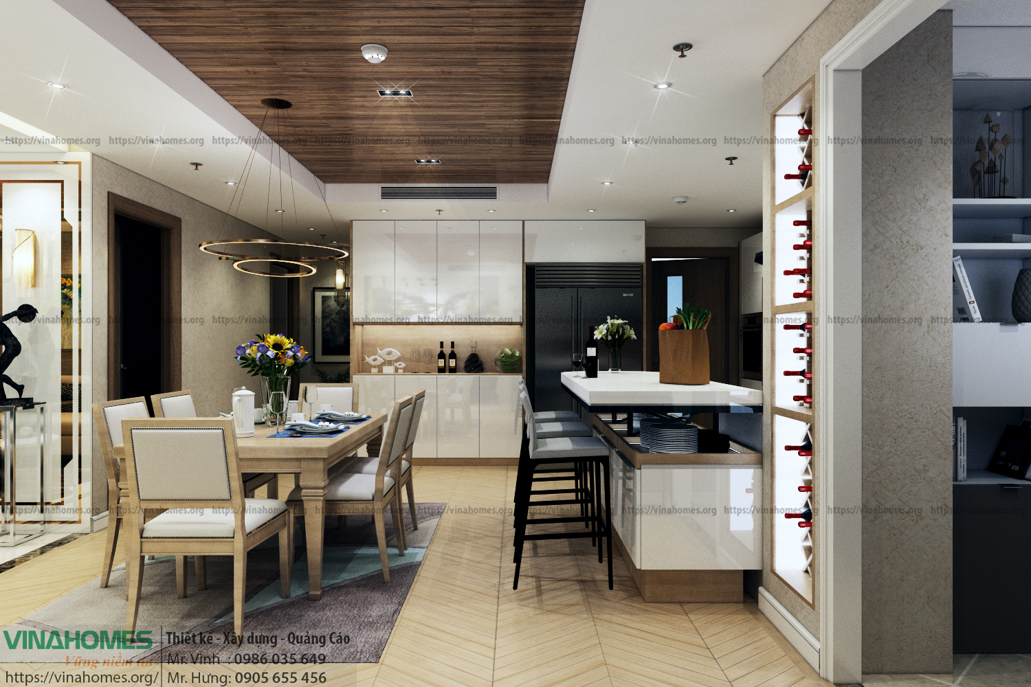 Thiết kế - thi công nội thất cho căn hộ chung cư Hà Đô Centrosa - Q.10 - TP. HCM